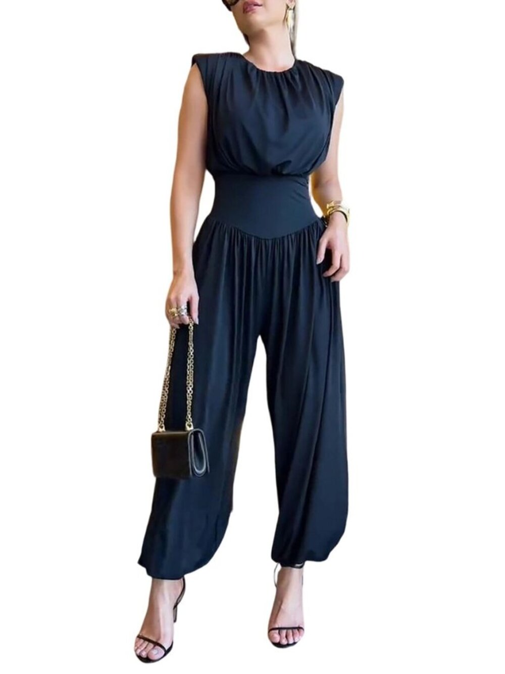 Womens Summer One Piece Dressy Jumpsuit Vacation Casual Outfit